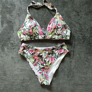 Victoria’s Secret floral top and bottom bikini